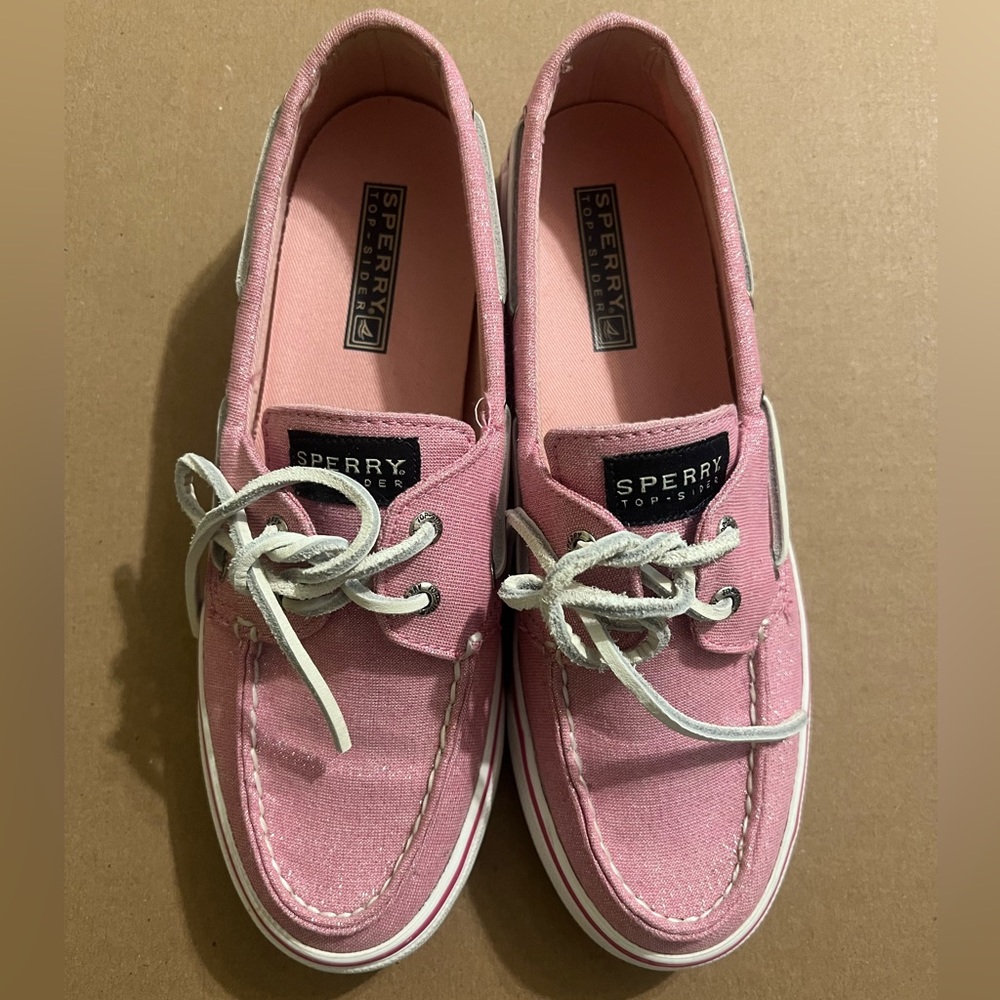 Sperry Bahama 2 Eye Pink Glitter 7.5 women’s shoes